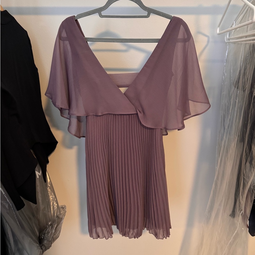 Elegant Purple Chiffon Dress